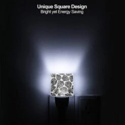 Night Light, A Pattern Of Black And White Leaves. -Acrylic Night Light Shop fc8469887e96536bb8f9adcbb3a29c042c43ea1c