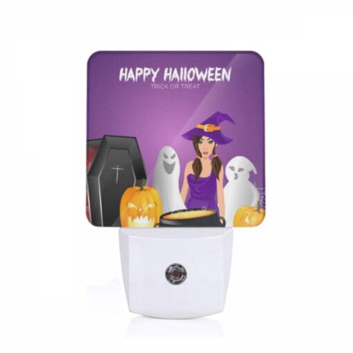 Night Light, A Woman In A Witch's Hat Is Standing Next To A Cauldron Filled With Pumpkins. -Acrylic Night Light Shop fcb02631f5b7dafd817b30a0854ab9743058b16a