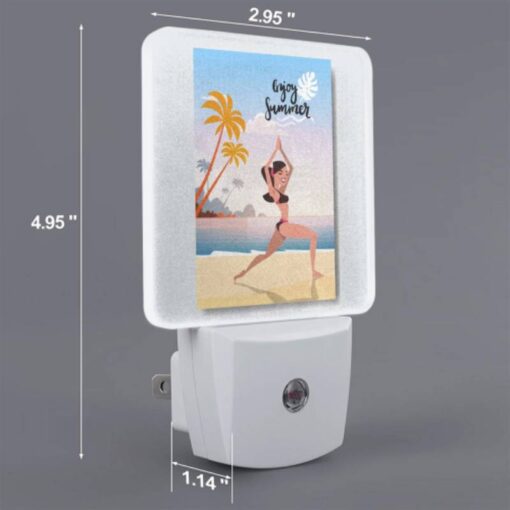 Night Light Set Of 2, A Woman Is Doing A Yoga Pose On A Beach. -Acrylic Night Light Shop fcdf3e45f7f49bd65fd975544f37e7dd37168db3