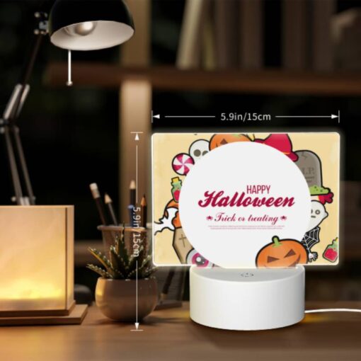 Rectangular Acrylic Night Light, A Colorful Halloween Poster With A Round Circle In The Center. -Acrylic Night Light Shop fceff2c3081daa2f899052d4f460e2bf845d5d6f