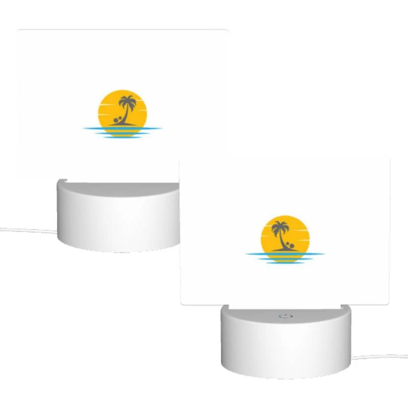 Rectangular Acrylic Night Light, A yellow sun with a blue ocean and palm trees in the background. Rectangular Acrylic Night Light, A Yellow Sun With A Blue Ocean And Palm Trees In The Background. -Acrylic Night Light Shop fd10b6097c6c05c52562234e7aaf9ed3eb2c9e51