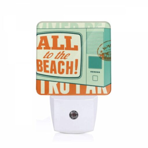 Night Light, A Retro-style TV Advertises A Beach Park. -Acrylic Night Light Shop fd3bfb69ea4232a1daf2abbc0a9ddac5978922fa