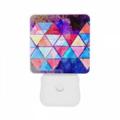 Night Light Set Of 2, A Colorful Triangular Pattern With A Blue Background. -Acrylic Night Light Shop fd73513b7735055181a1aabac4e6b3e3969a98d0