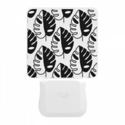 Night Light, A Pattern Of Leaves With A Black And White Background. -Acrylic Night Light Shop fe5ab284fb9926b89f9601fa2d033b7d4822b4c6