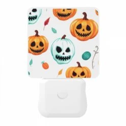 Night Light, A Pattern Of Pumpkins With Smiling Faces And Leaves. -Acrylic Night Light Shop fe8c85569baf99d1dac40e5c4f5fce8eede1243e