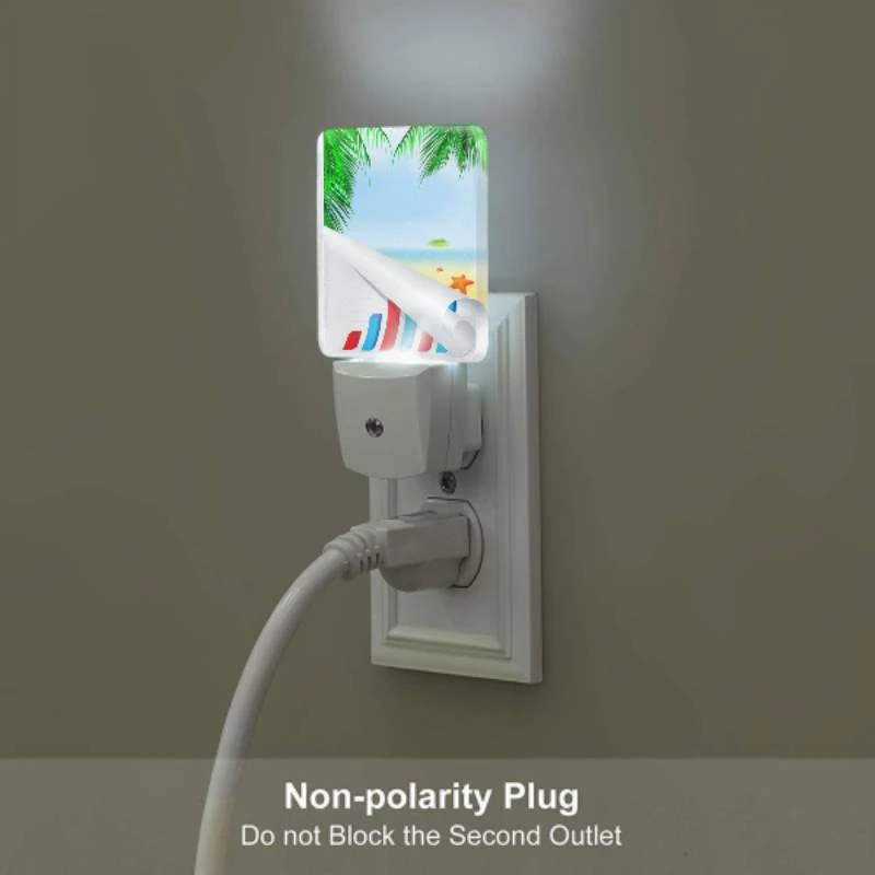 Night Light Set of 2, A graphic of a beach with a palm tree and a starfish. Night Light Set Of 2, A Graphic Of A Beach With A Palm Tree And A Starfish. -Acrylic Night Light Shop fec0e8b86e0ce9e94a25d08dda3929e0e41c6c4a