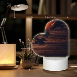 Love Acrylic Night Light, A Wooden Table With A Pumpkin On It. -Acrylic Night Light Shop ff124a1c5ef8d179bcf63aafe0ce12db17bc73e0