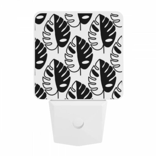 Night Light, A Pattern Of Leaves With A Black And White Background. -Acrylic Night Light Shop ff1fc94bce12ad26f1413a5a9461e35e68101112