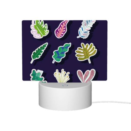 Rectangular Acrylic Night Light, Six Different Colored Leaves Are Shown In A Row. -Acrylic Night Light Shop ff272379caf725ae5416873e82c0b8bcbbc1a652