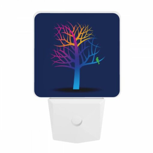 Night Light, A Colorful Tree With A Bird Perched On A Branch. -Acrylic Night Light Shop ff8c19e62344e0aa5a904e509035791c974beef2