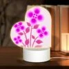 Love Acrylic Night Light, A Bouquet Of Pink Flowers With Purple Petals.