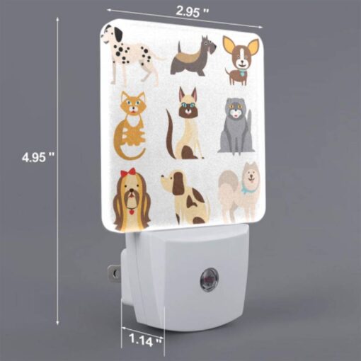 Night Light Set Of 2, A Collection Of Different Colored Dogs And Cats. -Acrylic Night Light Shop ffd91f348685bee95dba28c0743fc129a4d690c5